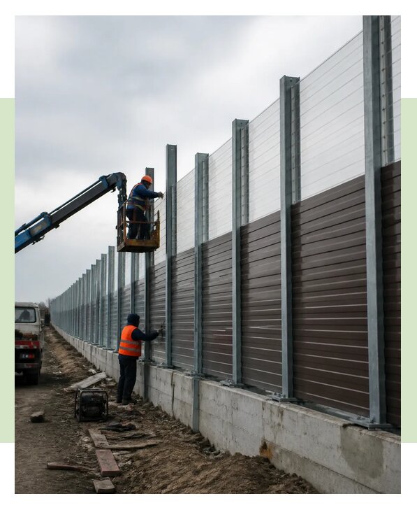 Шумозащитные ограждения под ключ для объектов в Ахтубинске